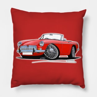 MGB Roadster Red Pillow