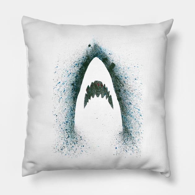 Jaws Pillow by JakeSmith