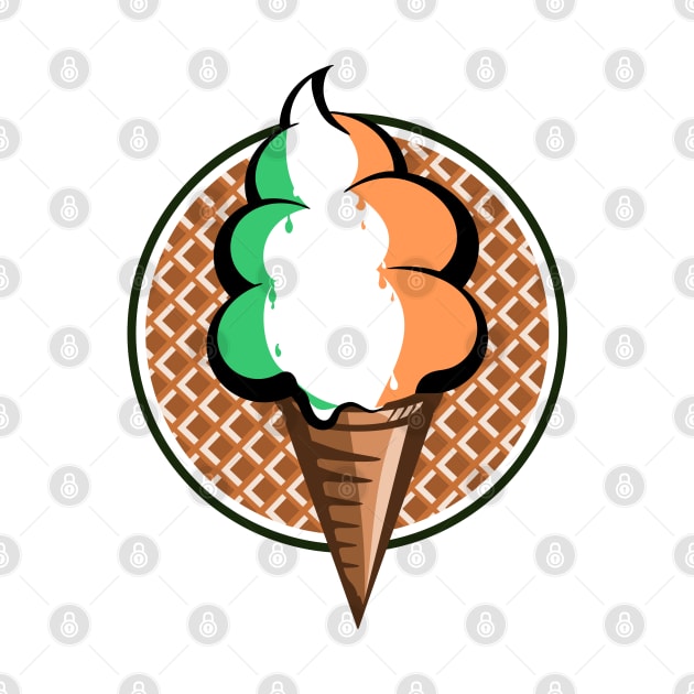 Flag of Ireland funny ice cream by mailboxdisco