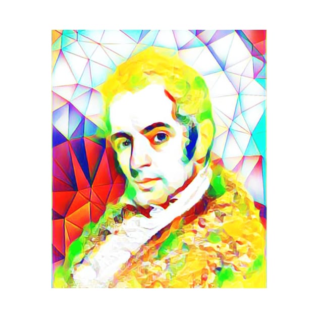 Washington Irving Colourful Portrait | Washington Irving Artwork 10 by JustLit