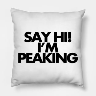 Say hi, I'm peaking Pillow