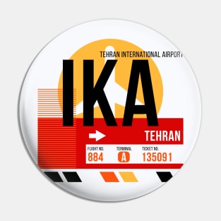 Tehran (IKA) Airport // Sunset Baggage Tag Pin