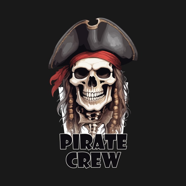 Skeleton Pirate Crew by Rishirt