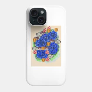 Blue Roses and Tulip Fantasy Phone Case