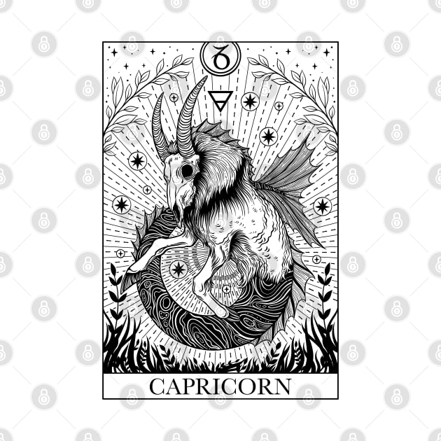 Zodiac sign tarot card Capricorn by OccultOmaStore