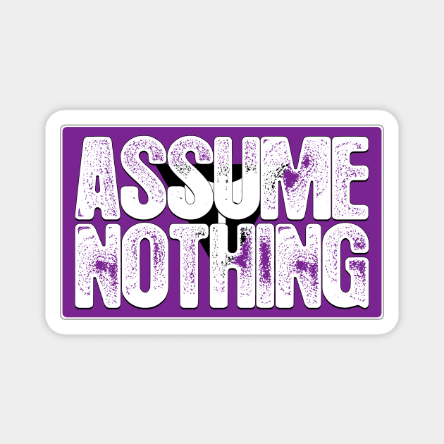 Assume Nothing Lesbian Labrys Pride Flag Magnet by wheedesign