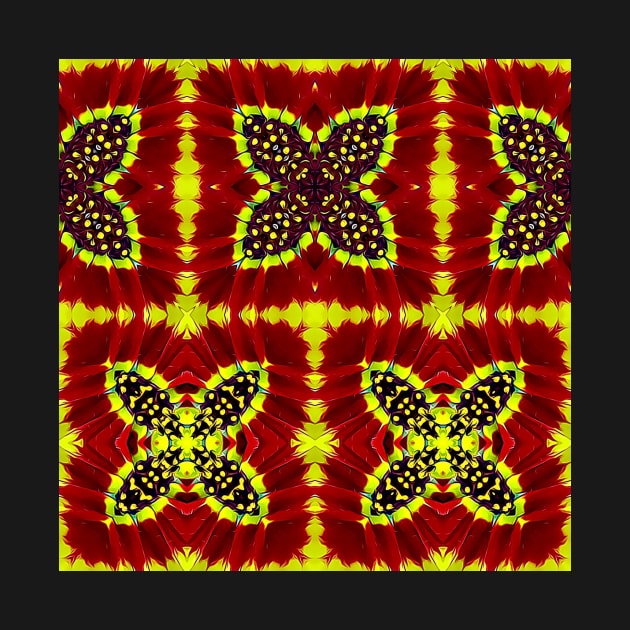 Red Yellow Chrysanthemum Pattern Number 18 by BubbleMench