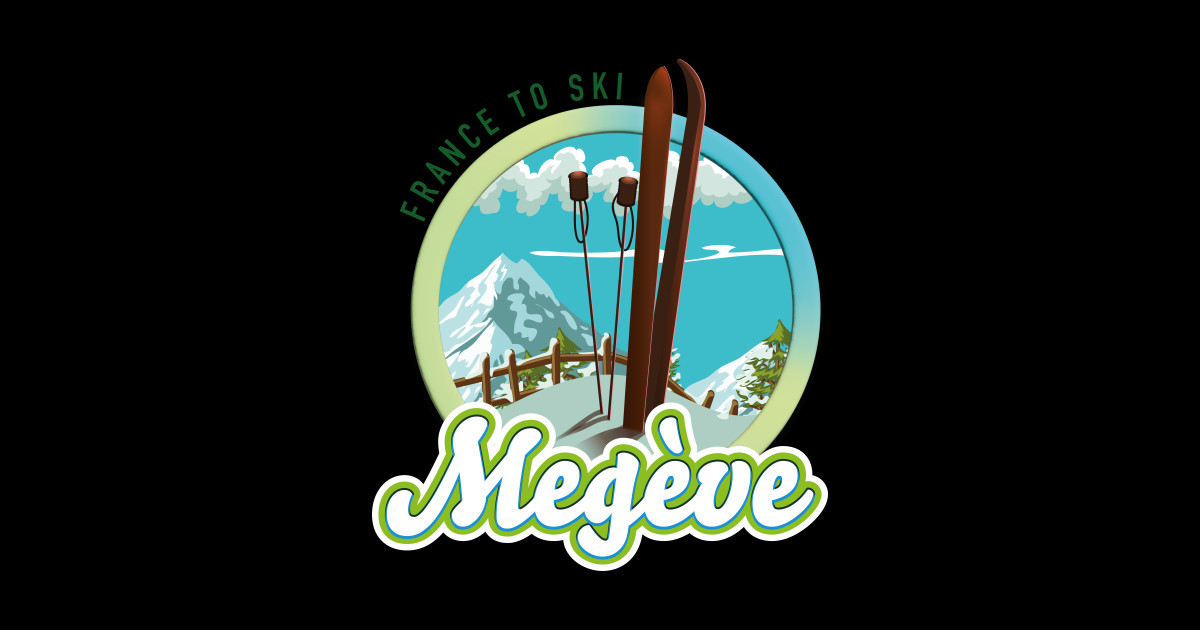 Megève france ski logo - Megve France Ski Logo - Sticker | TeePublic