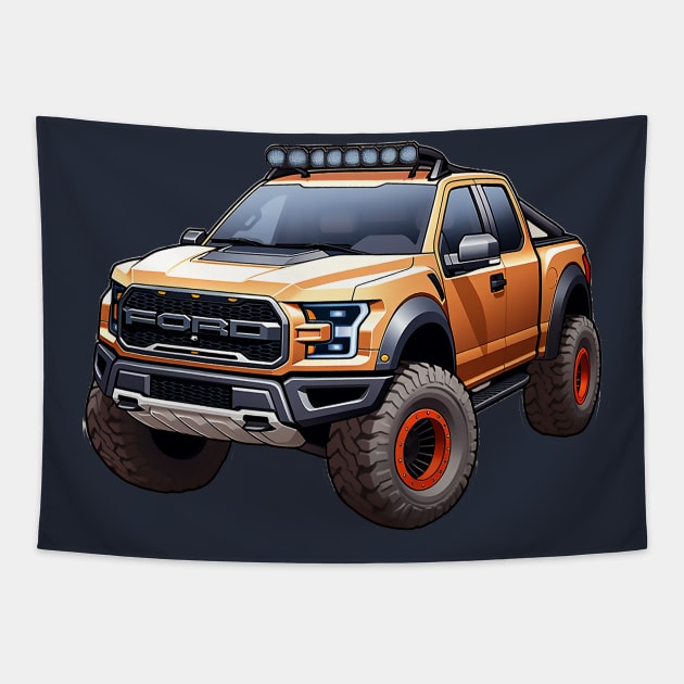 F150 Raptor Tapestry by DavidLoblaw