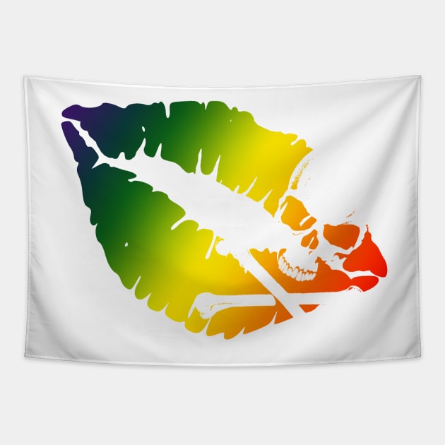 rainbow kiss Tapestry by chromatosis