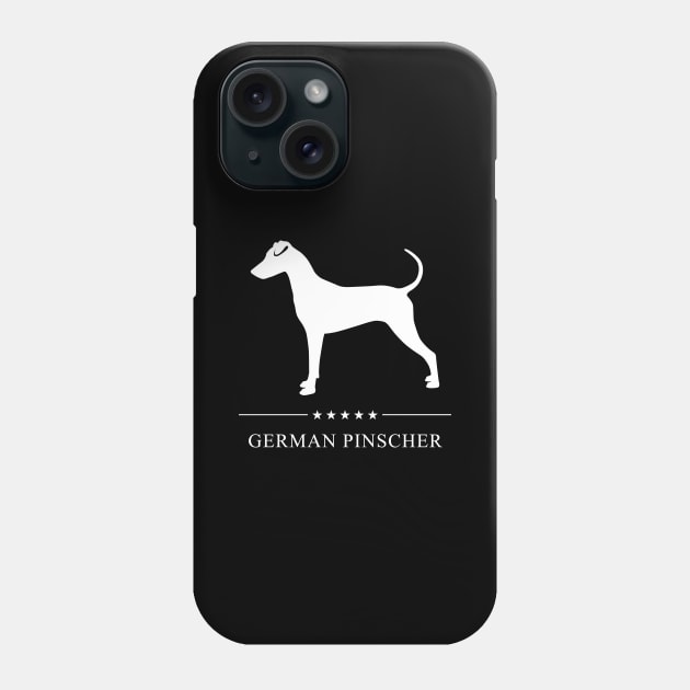 German Pinscher Dog White Silhouette Phone Case by millersye