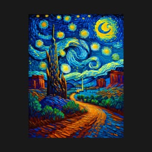 Monument Valley in starry night T-Shirt