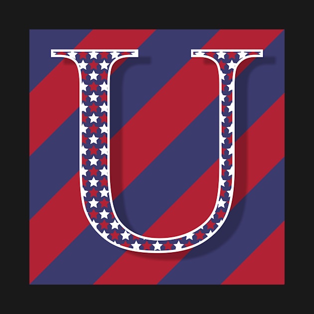 Old Glory Letter U by ArtticArlo