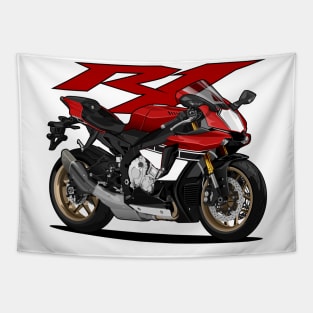 Yamaha YZF R1 Red Bike Tapestry