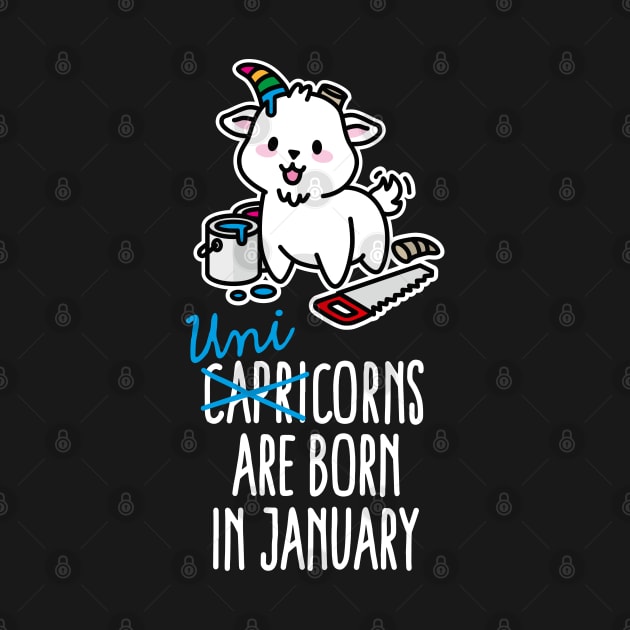 Funny unicorn Capricorns are born in January Capricorn girl Unicorn kids gifts cute birthday gift for girls by LaundryFactory