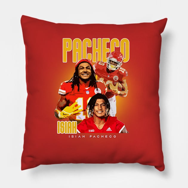 Isiah-Pacheco Pillow by NelsonPR