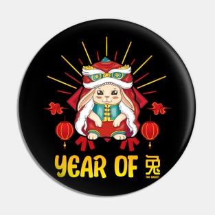 Good Luck Zodiac Happy Chinese New Year of the Rabbit Pin