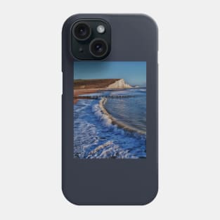 The Seven Sisters from the beach, East Sussex Phone Case