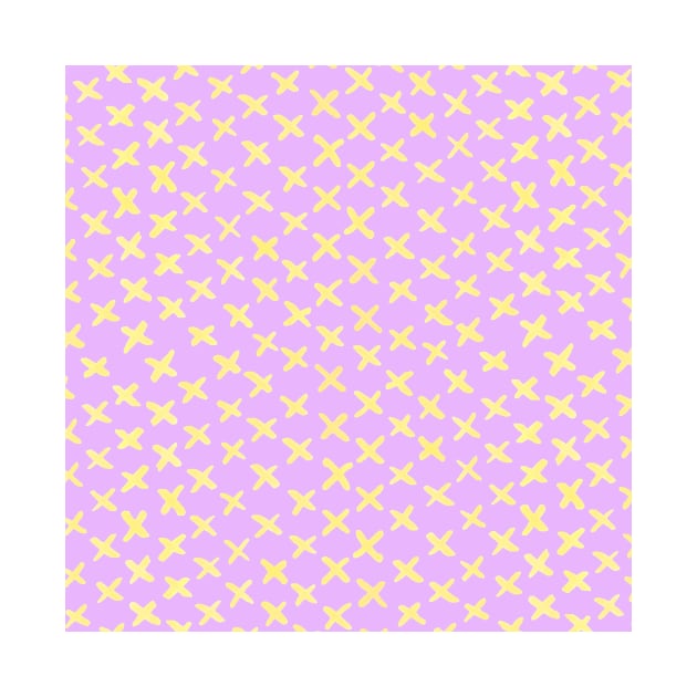 X stitches pattern - pink and yellow by wackapacka