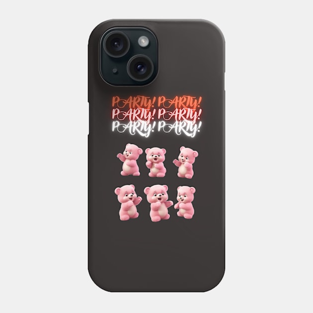 Party Party Bear Phone Case by hnueng111