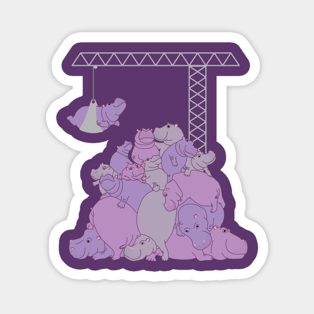 Hippopotapile - The more the merrier! Magnet by Hippopottermiss