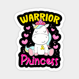 Childhood Cancer Awareness Unicorn  Princess Magnet