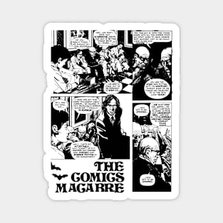 The Comics Macabre No Background Tex Design Retro Magnet