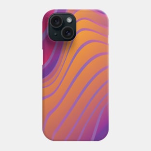 Wavy Purple And Orange Stripes Phone Case