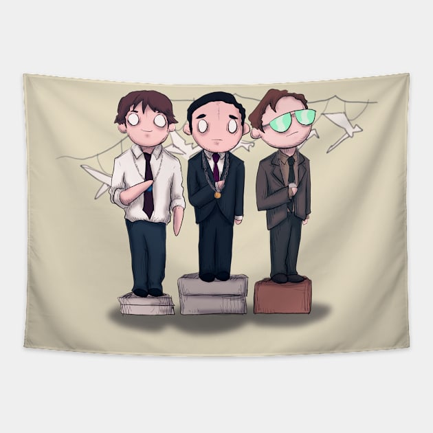 Office Olympics Tapestry by LVBart