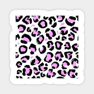 Pink Leopard Print Magnet