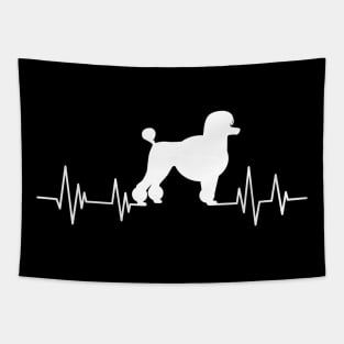 Poodle Heartbeat dog Heartbeat Poodle Silhouette Tapestry