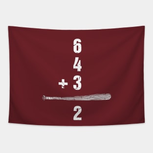 6 4 3 2 Double Play Baseball - Baseball Math Tapestry