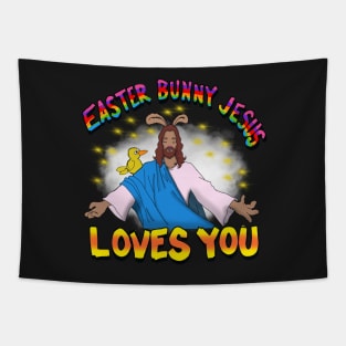 Easter bunny Jesus Loves You Tapestry