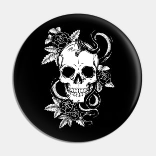 Skull Art Design - Snake Adornment Pin