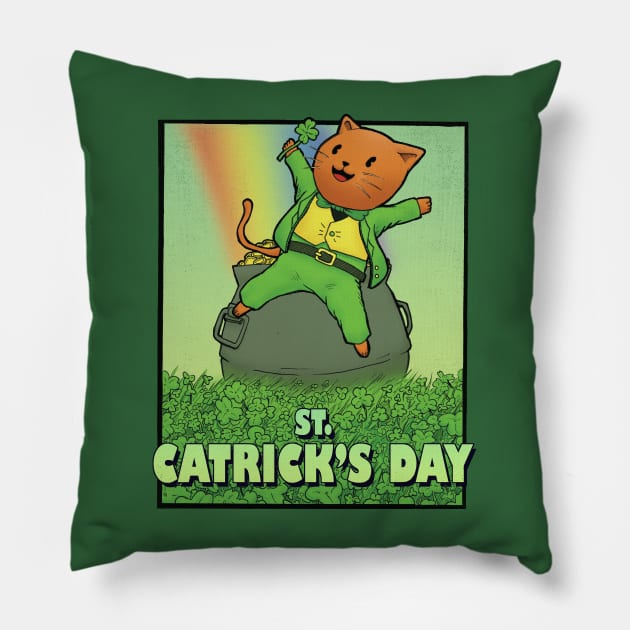 St Catricks Day Pillow by TricheckStudio