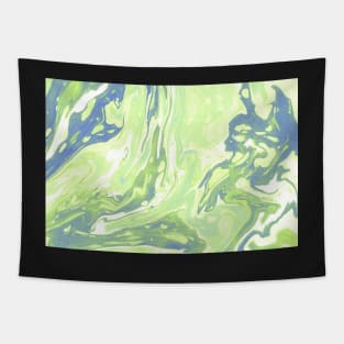 Green and Blue Marble Tapestry