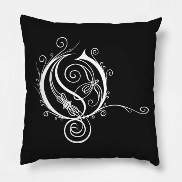 fancy letter o white hard rock heavy metal throw pillow fancy letter o