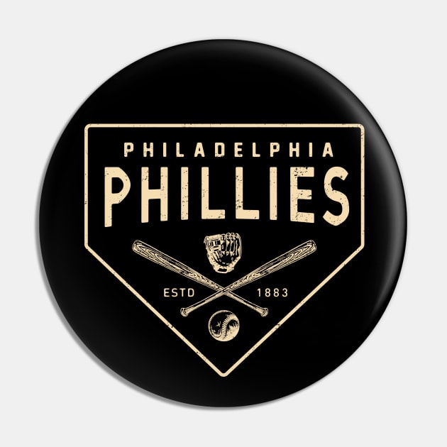 Philadelphia Phillies Home Base by Buck Tee Pin by Buck Tee