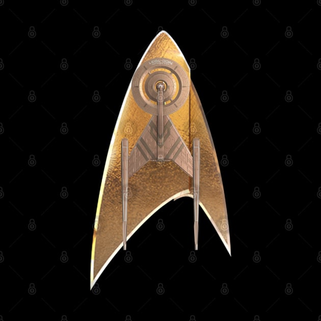 Star Trek Discovery Badge N Ship by Ratherkool