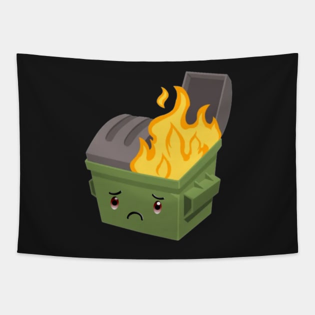 Dumpster fire meme, funny memes Tapestry by Tee Shop