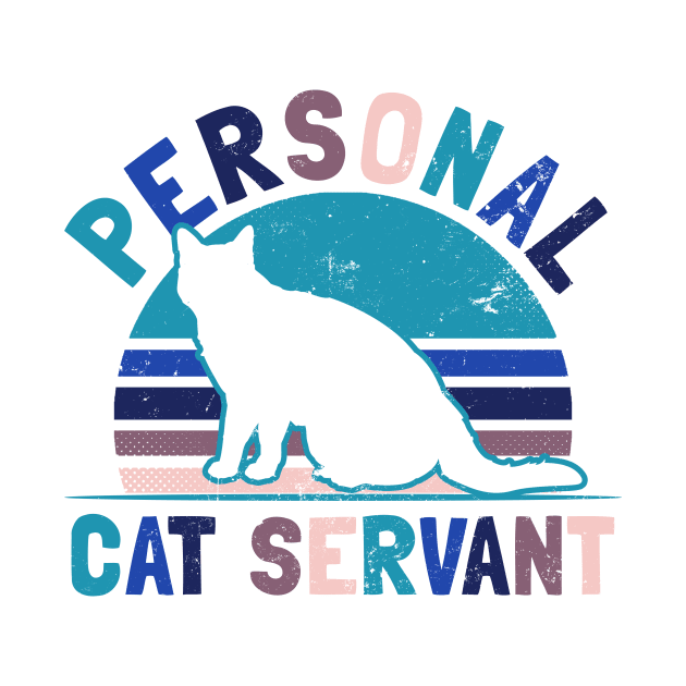 Cat Servant Shirt | Vintage Retro Sunset Gift by Gawkclothing