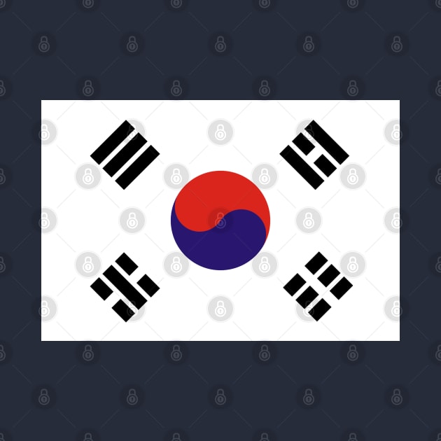 South Korea Flag Minimalist by Issho Ni