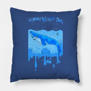 Happy Whale Day Pillow