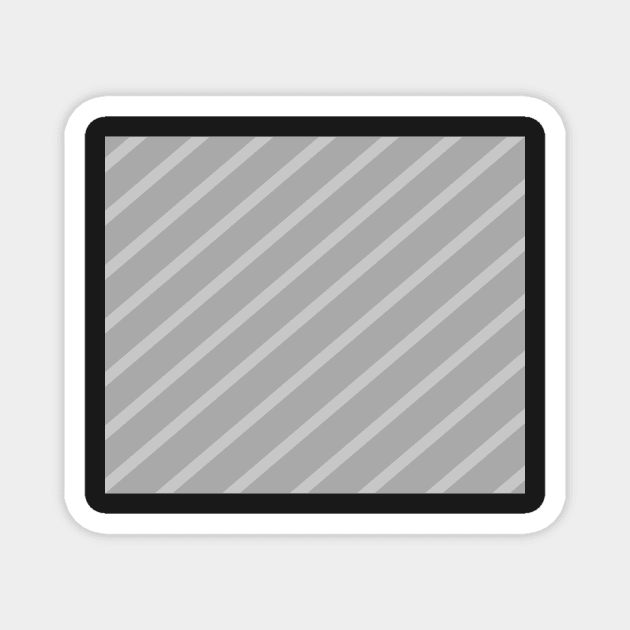 Diagonal lines - gray. Magnet by kerens