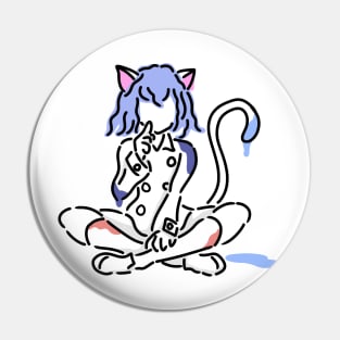 Cute cat anime Pin