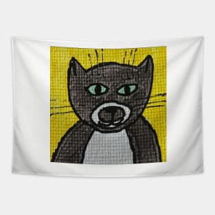 Whimsical Cat Portrait #9 Tapestry