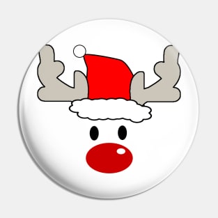 Santa Rudolph the Red Nose Reindeer Pin