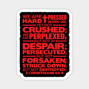 2 Corinthians 4:8-9 Not Forsaken Magnet