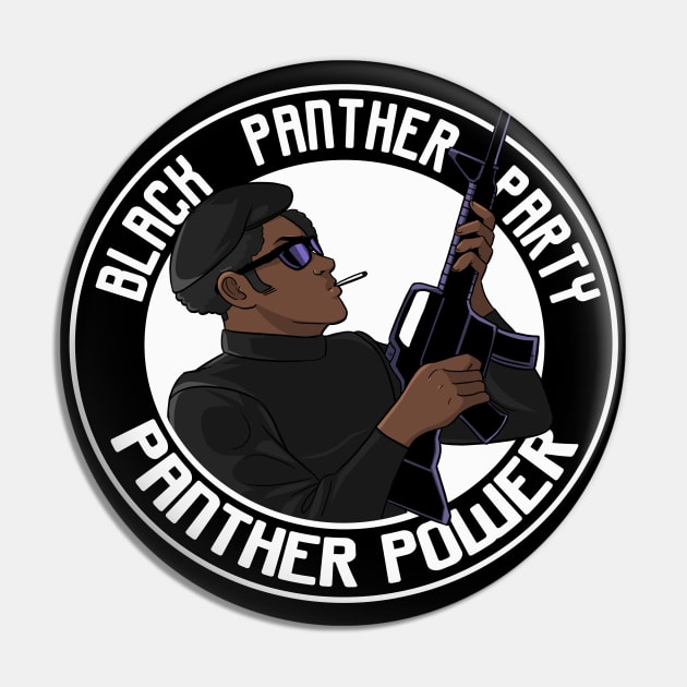 Black Panther Party Panther Power Pin by Noseking