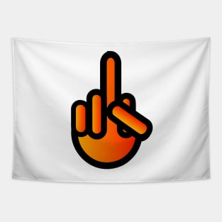 Hand gesture - one finger - rude finger Tapestry